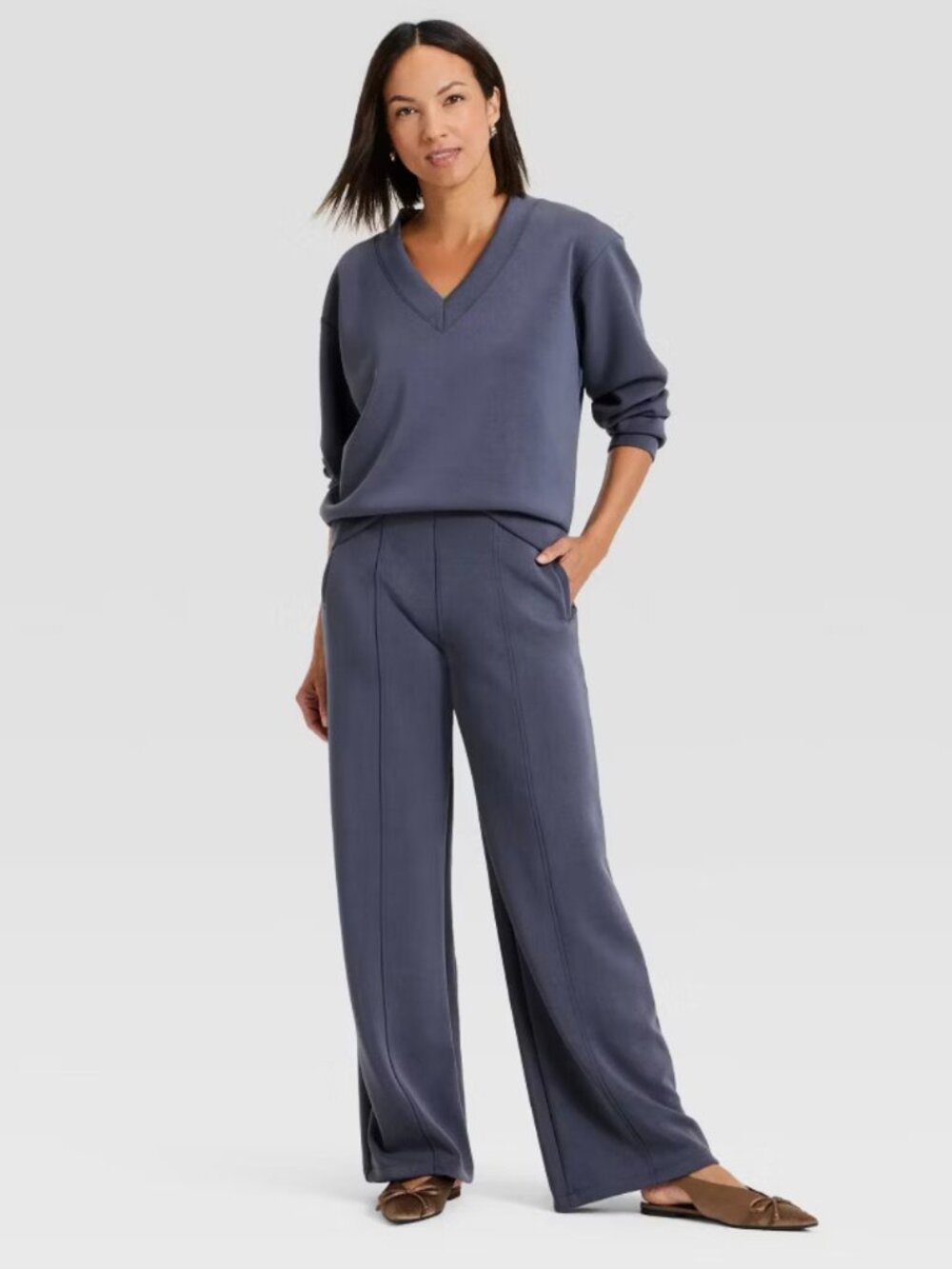 NWT A New Day - High-Rise scubasoft Pants, Pull-On, XS, Blue